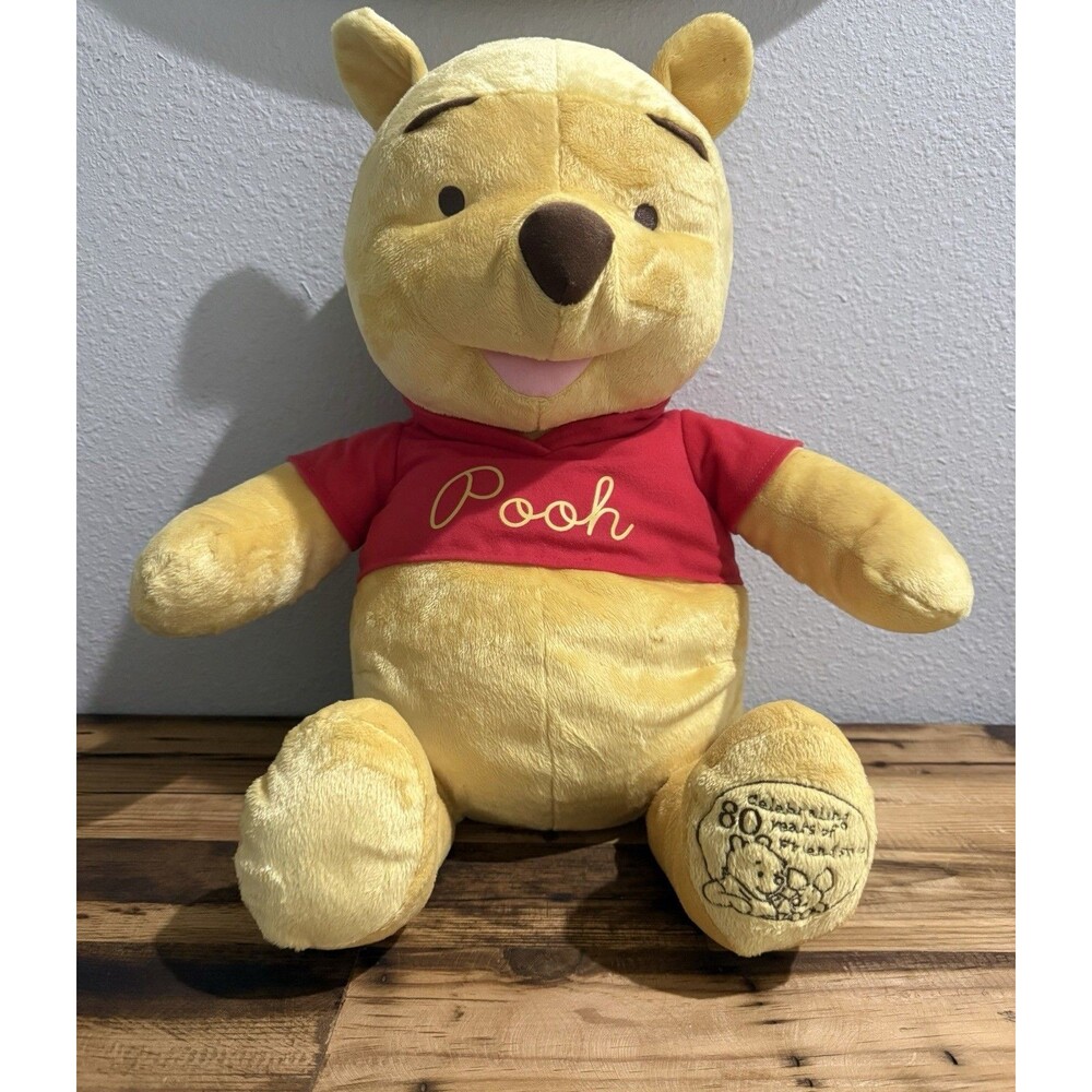 DISNEY FISHER PRICE  WINNIE THE POOH BEAR 80 ANNIVERSARY 24" PLUSH TOY 2005
